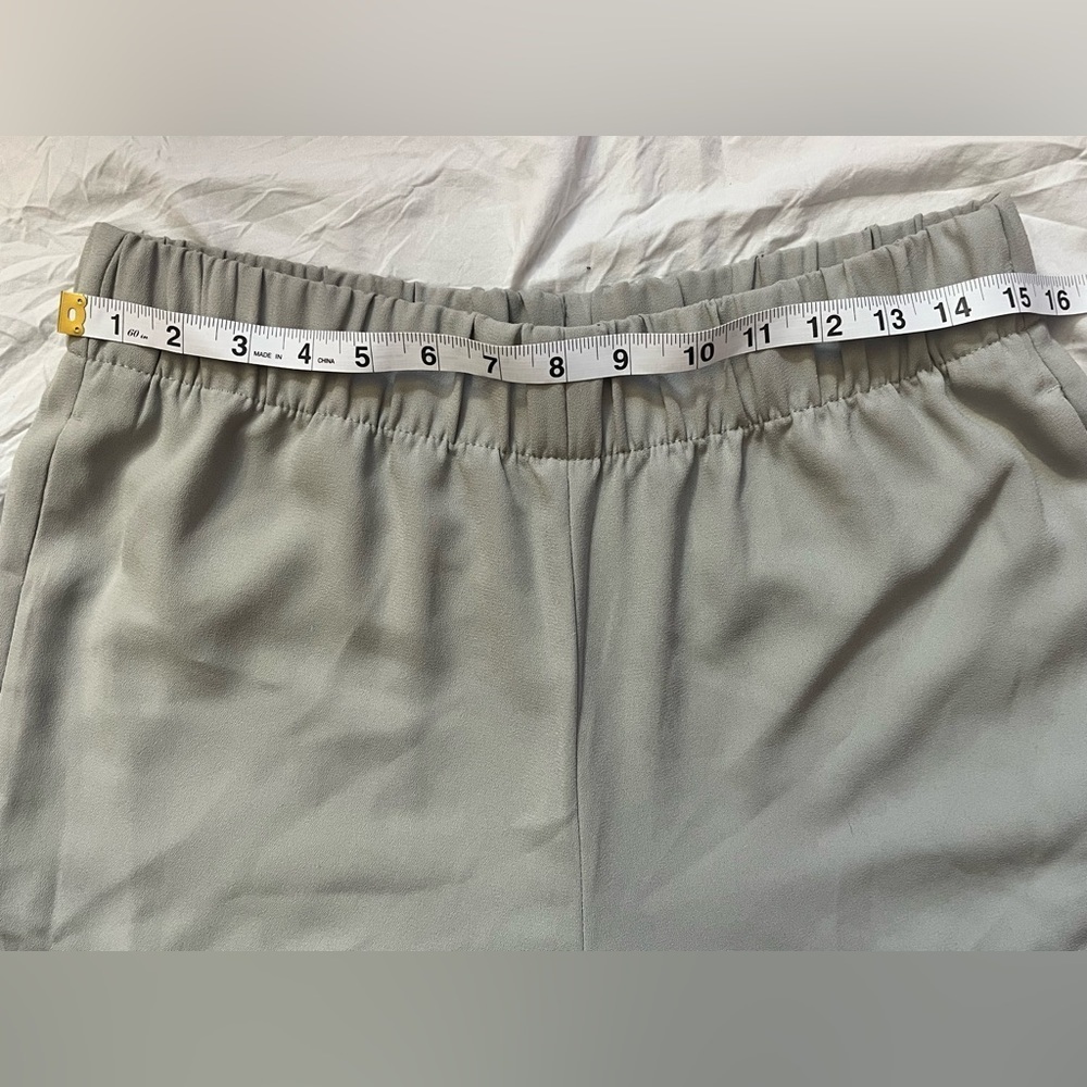 H&M Womens Beige Wide-Leg Pull-On Elastic Waistland Pants Size 2 - Picture 6 of 11